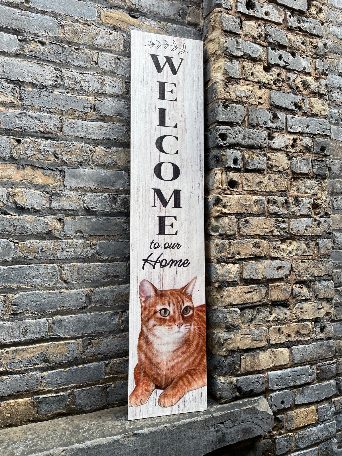 Cat Welcome Porch Board Sign