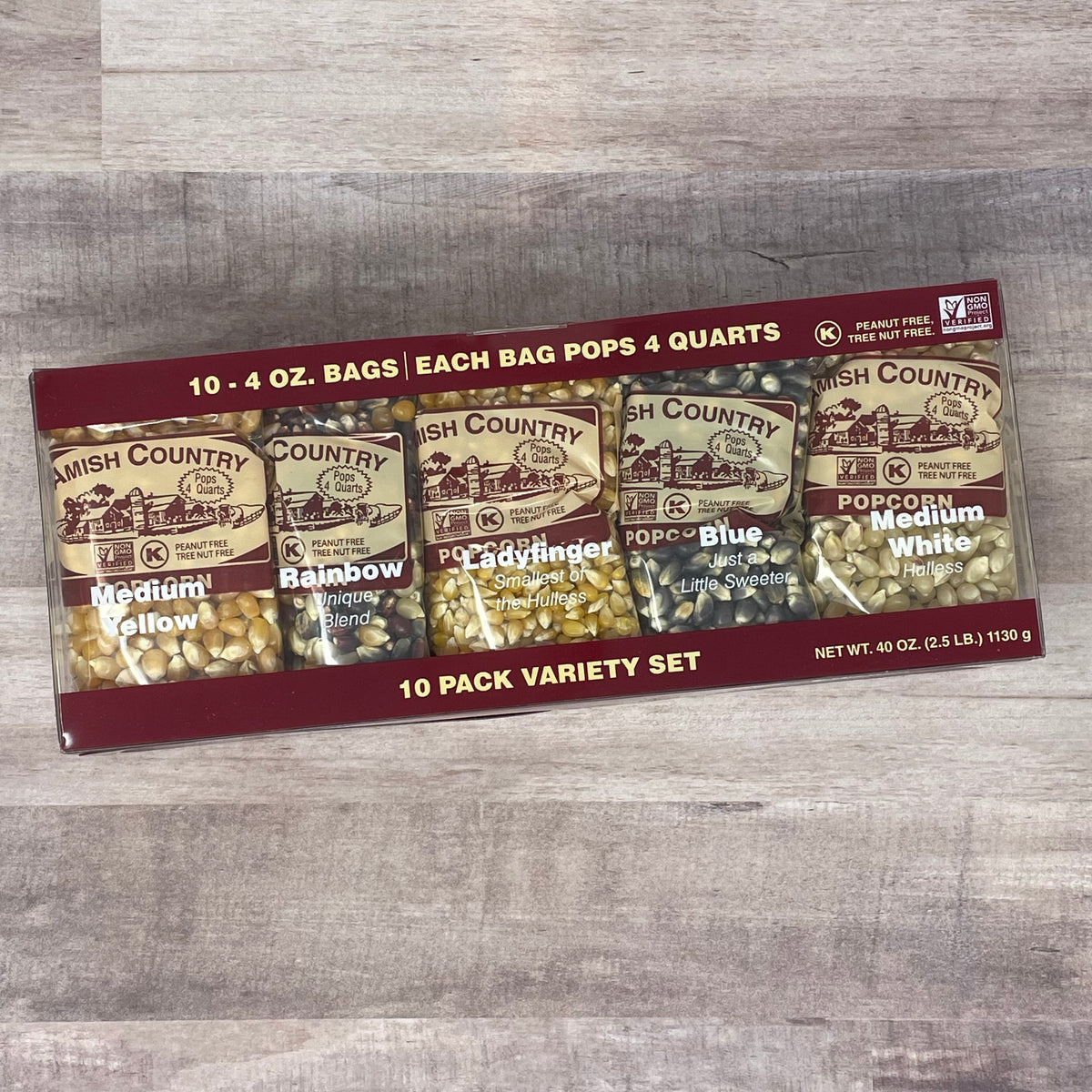 10 Pack Variety Set 4oz Amish Popcorn