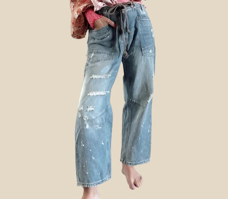 Denim washed Distressed Jeans