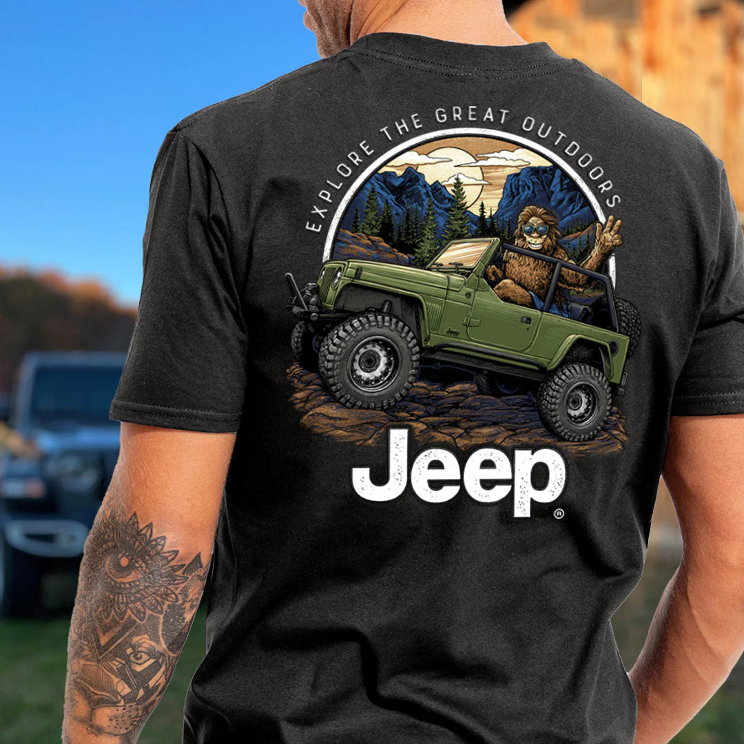Jeep Sasquatch-Explore The Great Outdoors Tshirt