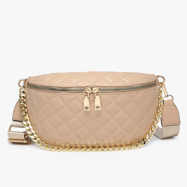 Sylvie Quilted Belt Bag w/ Gold Accent