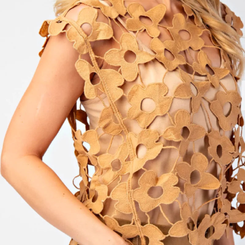 Floral Lace Vest Top O/S
