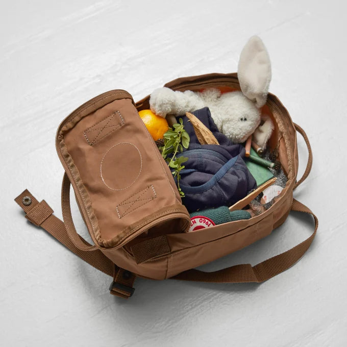 kaken mini backpack Fjallraven Kanken The StreetLite Company supple shoulder straps Knken Rainbow Mini Warm Yellow-Rainbow