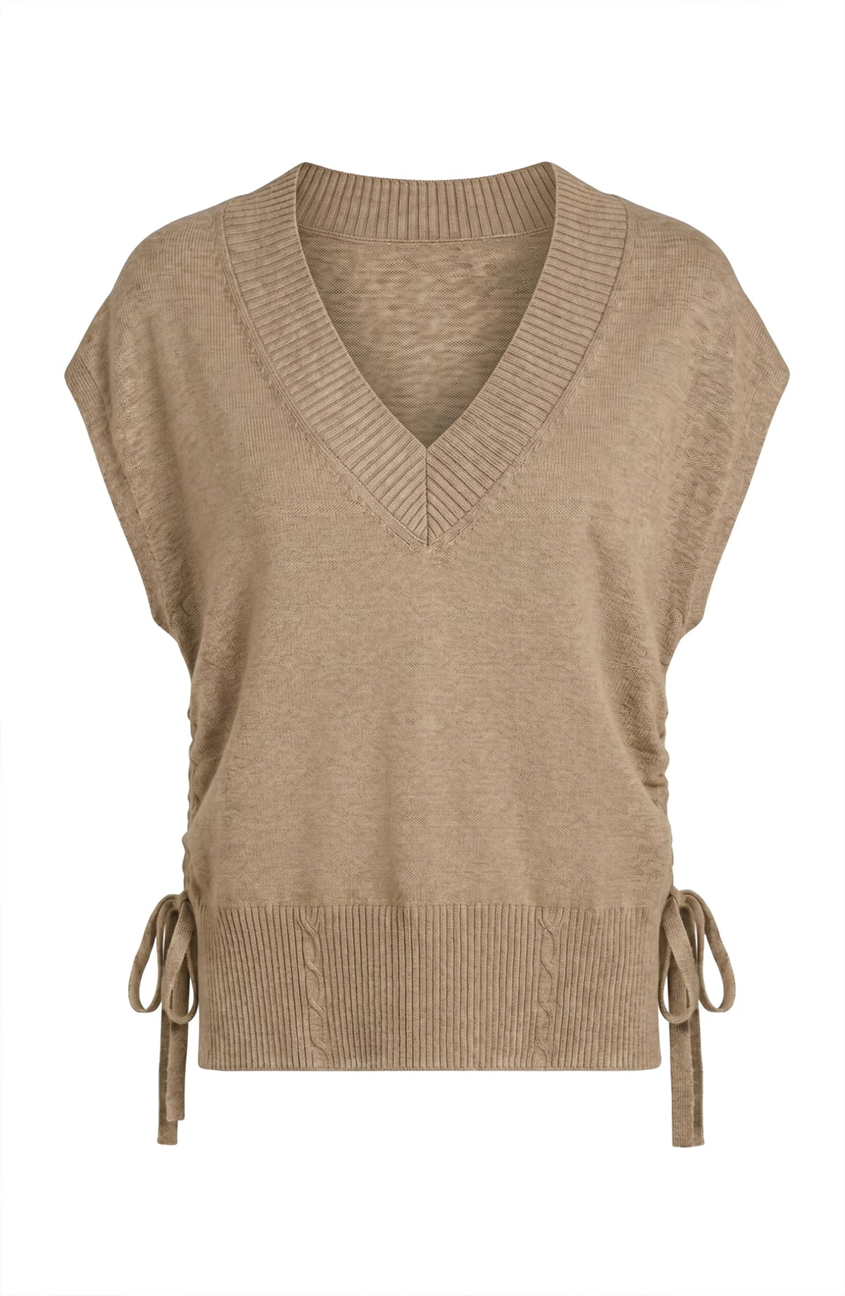 Woman's V-Neck Dolman Sweater w/ Ties