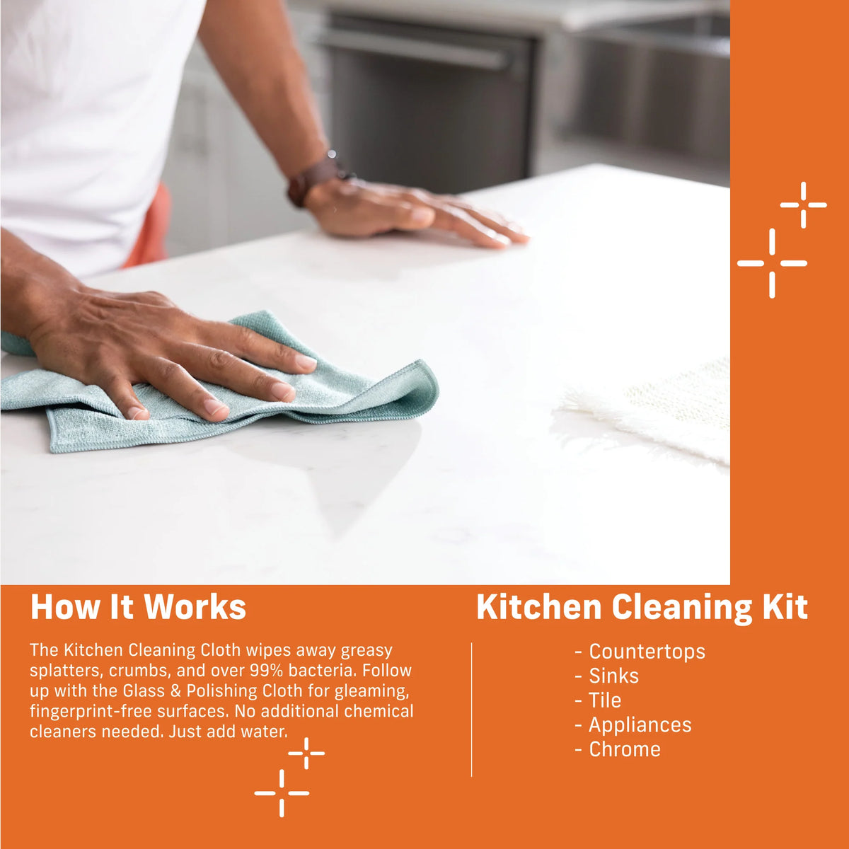 Kitchen Cleaning Kit 2 Cloths