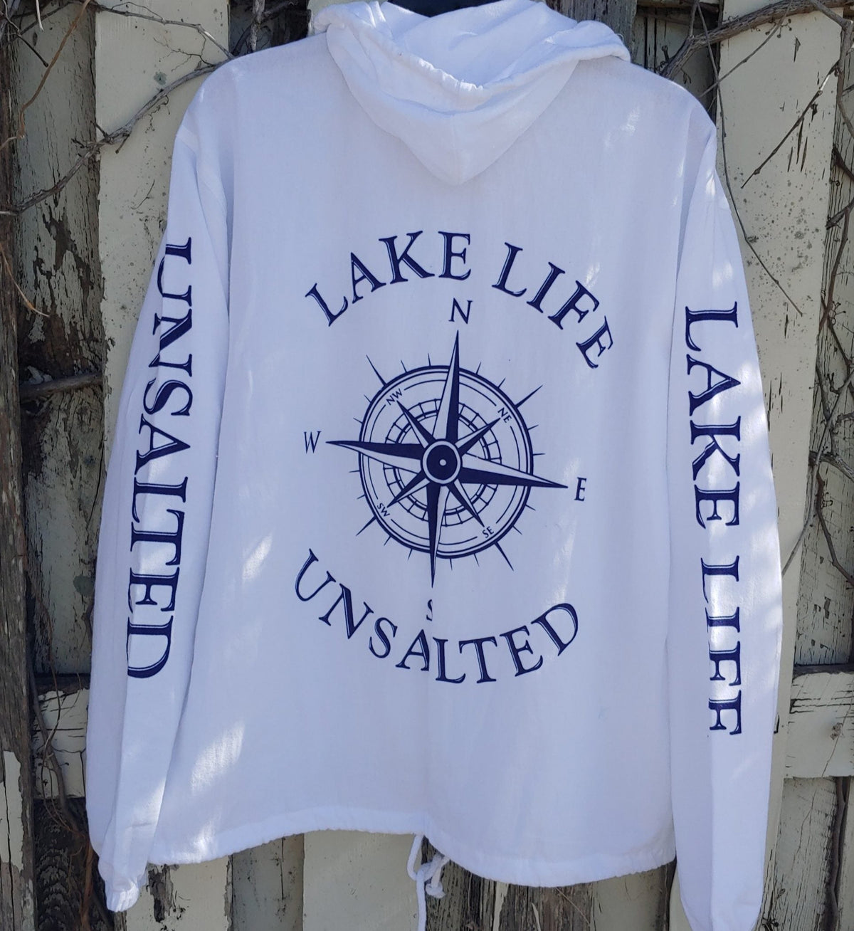 Lake Life Unsalted White Hoodie