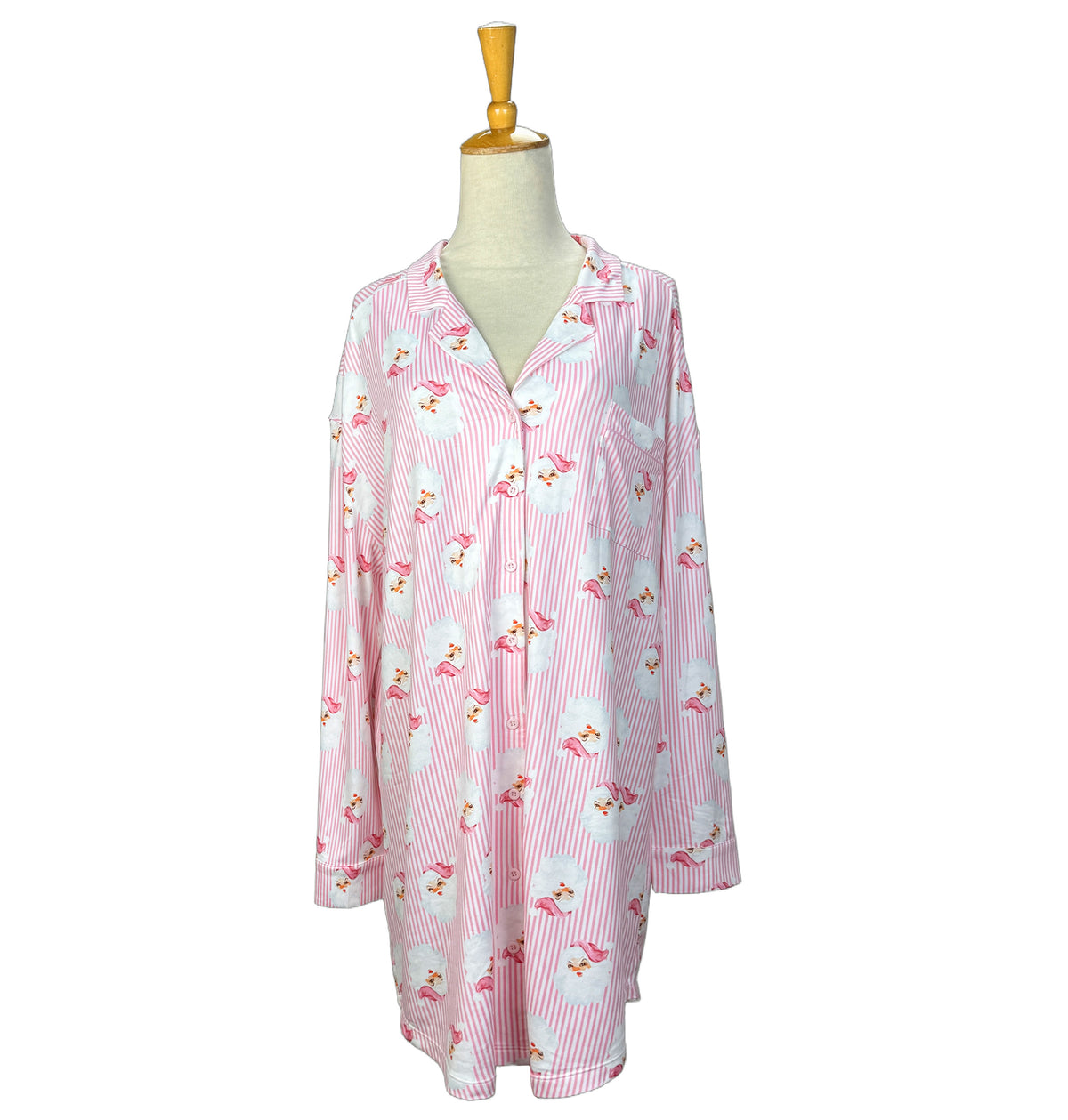 Merry Pinkmas Santa LS Sleep Dress