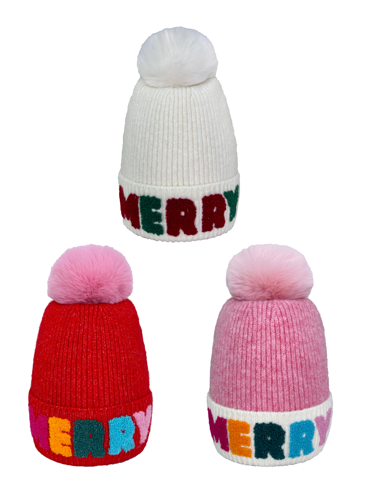 MERRY Chenille Letter Beanie