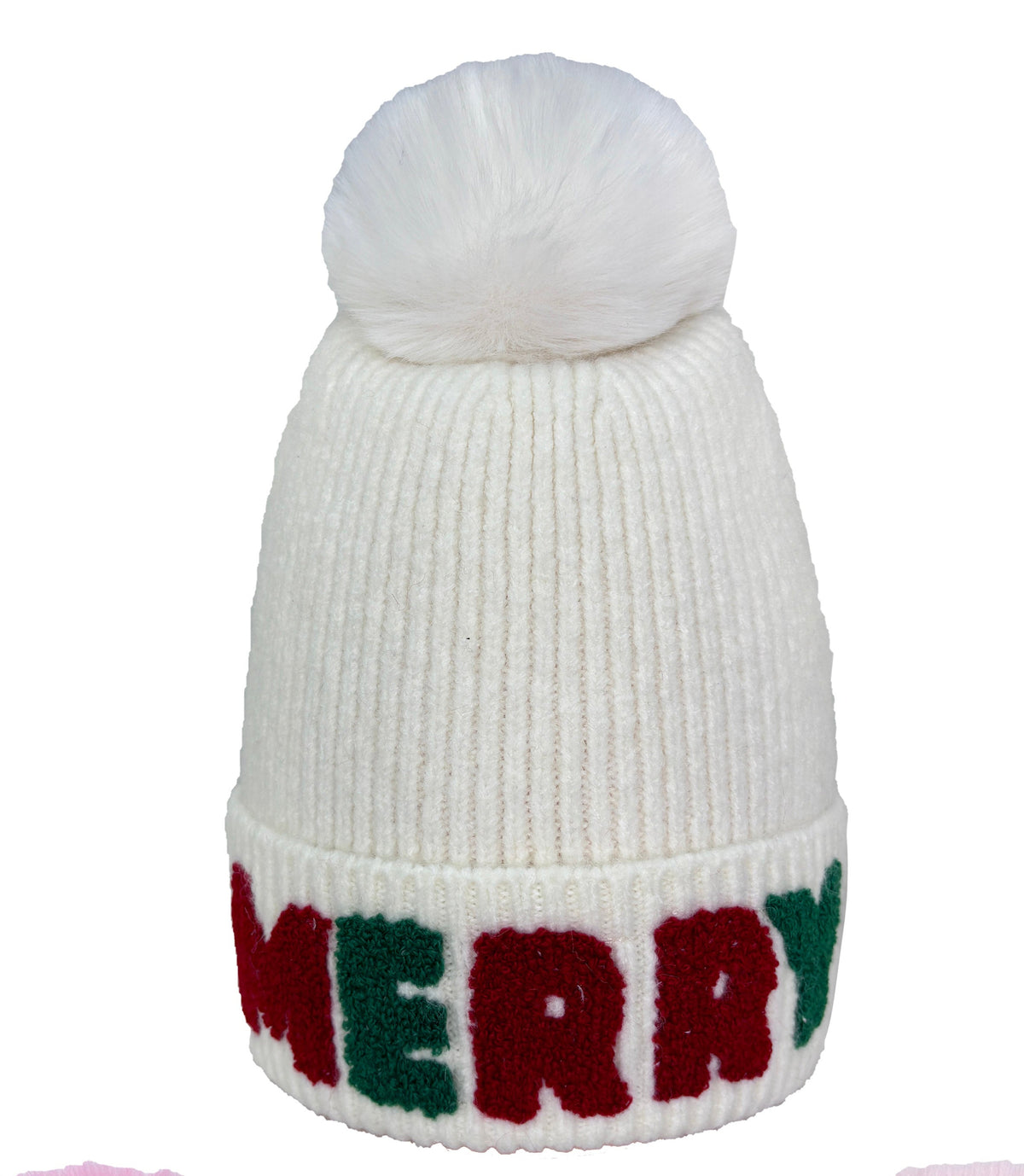 MERRY Chenille Letter Beanie
