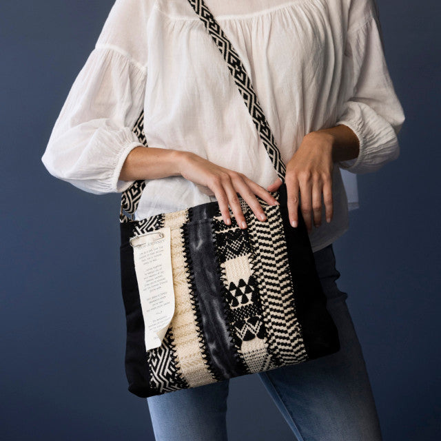 Your Journey Black &amp; Cream Crossbody Bag