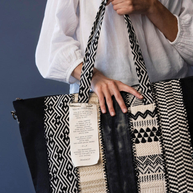 Your Journey Black &amp; Cream Weekender Bag
