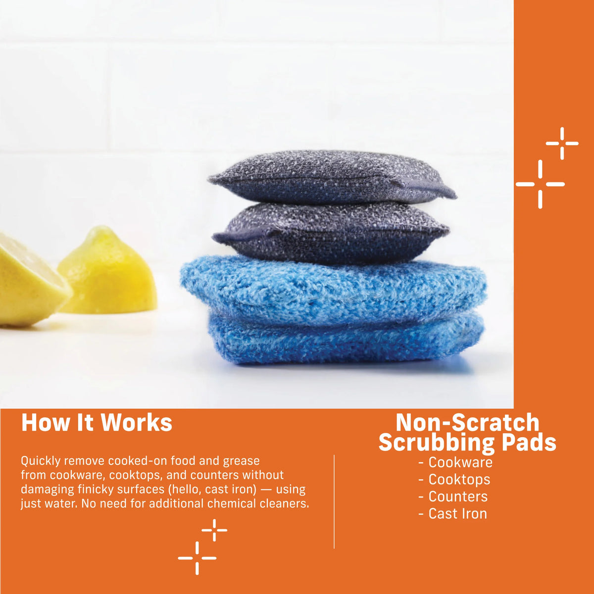 2 Non-Scratch Scrubbing Pads