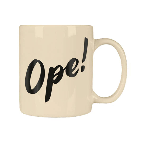 Cream Michigan Mugs Black Print
