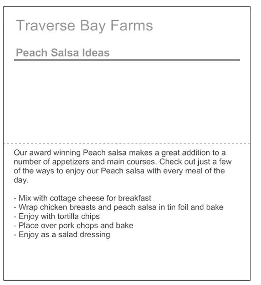 Peach Salsa - Medium 16oz