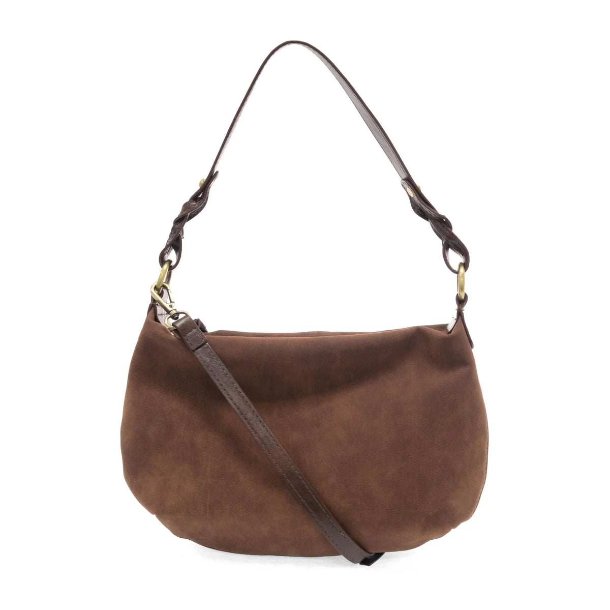 Effie Faux Suede Hobo w/ Removable Braided Strap