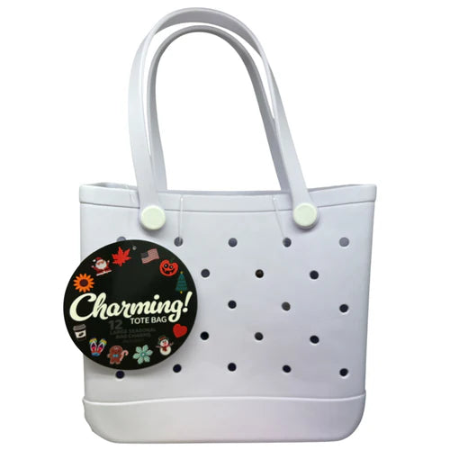 Tote Bag w/ 12 Asst Removable Charms