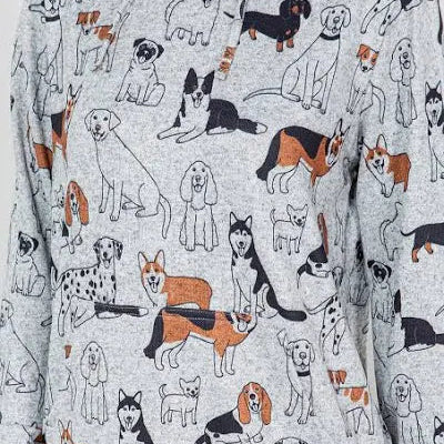 All Over Dog Print Hoodie