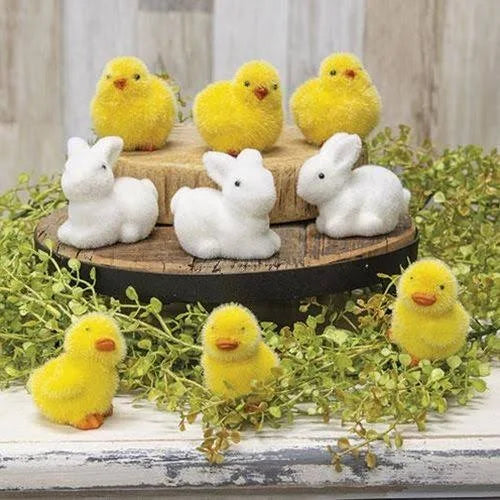 Flocked Resin Easter Animals