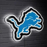 Detroit Lions LED Wall Decor- Glazelite Logo