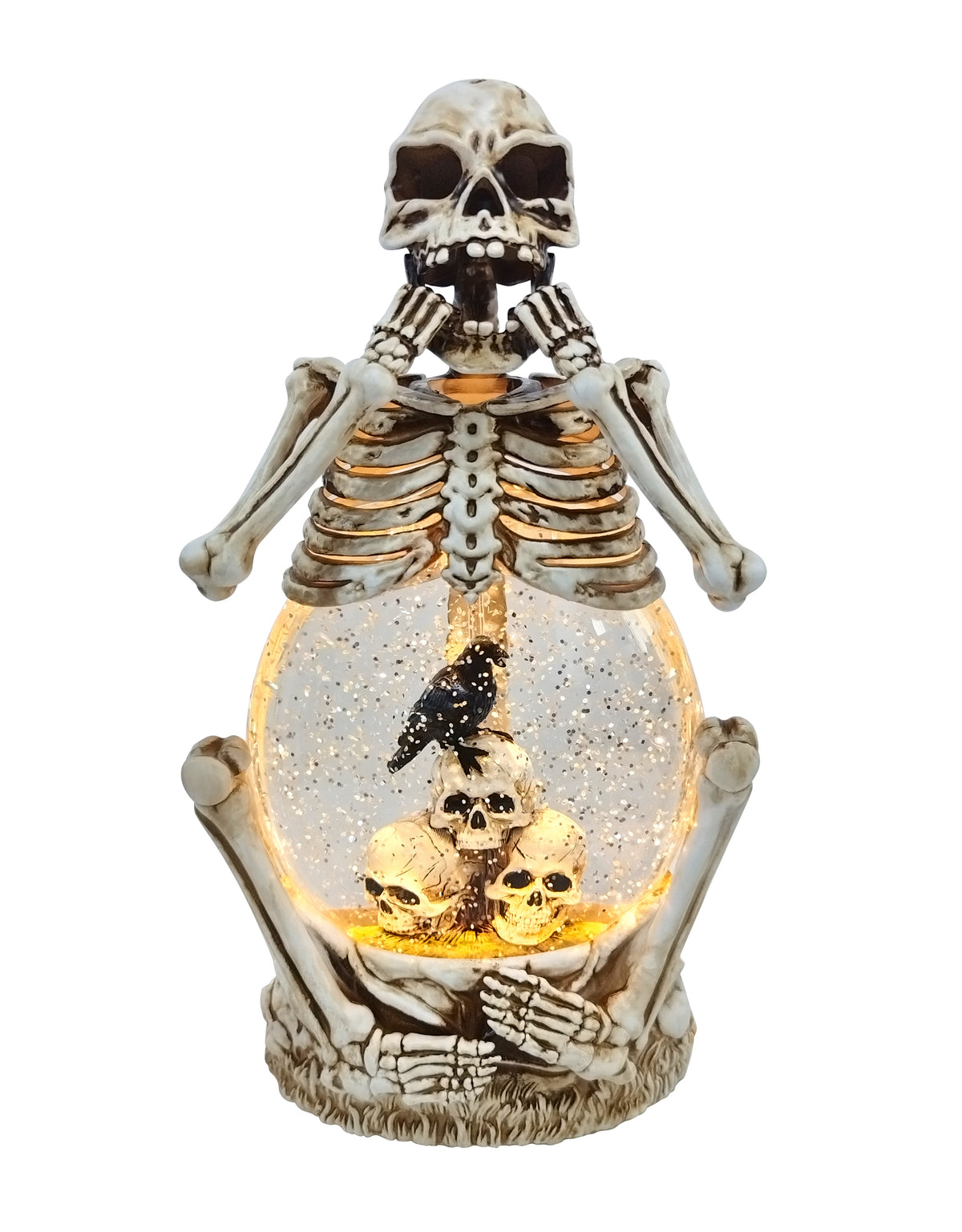 Crypt Keeper Skeleton Glitter Lantern