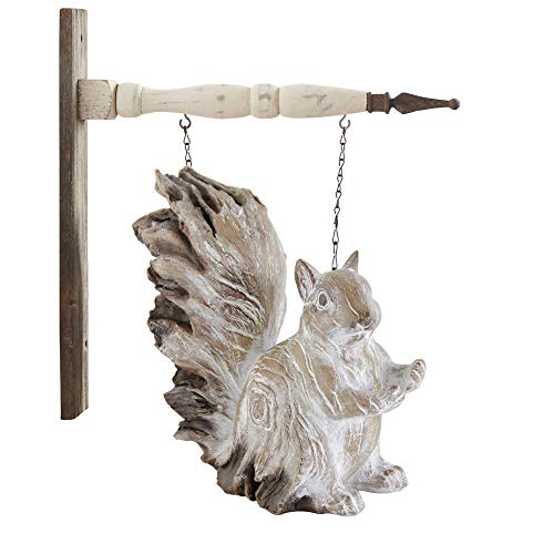 Whitewashed Sitting Squirrel for Arrow Holder