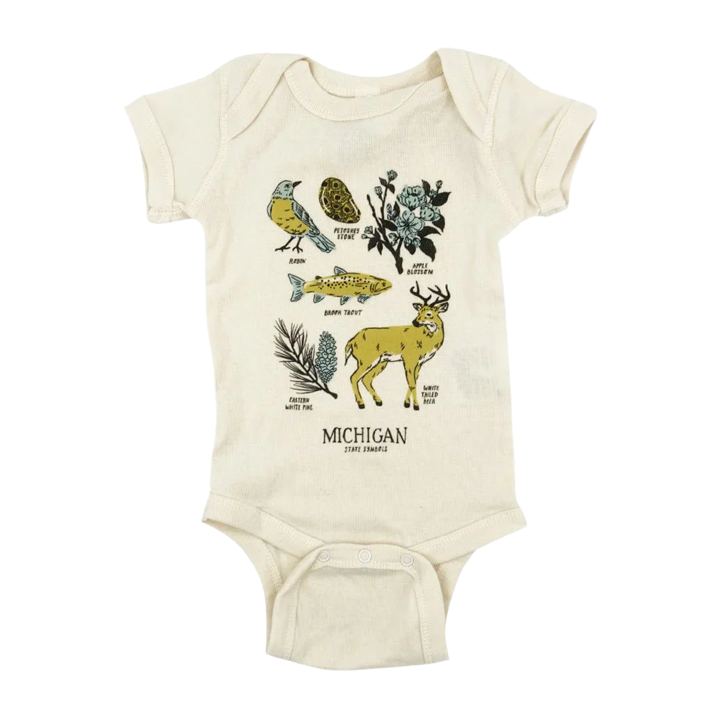 Michigan State Symbols Onesie