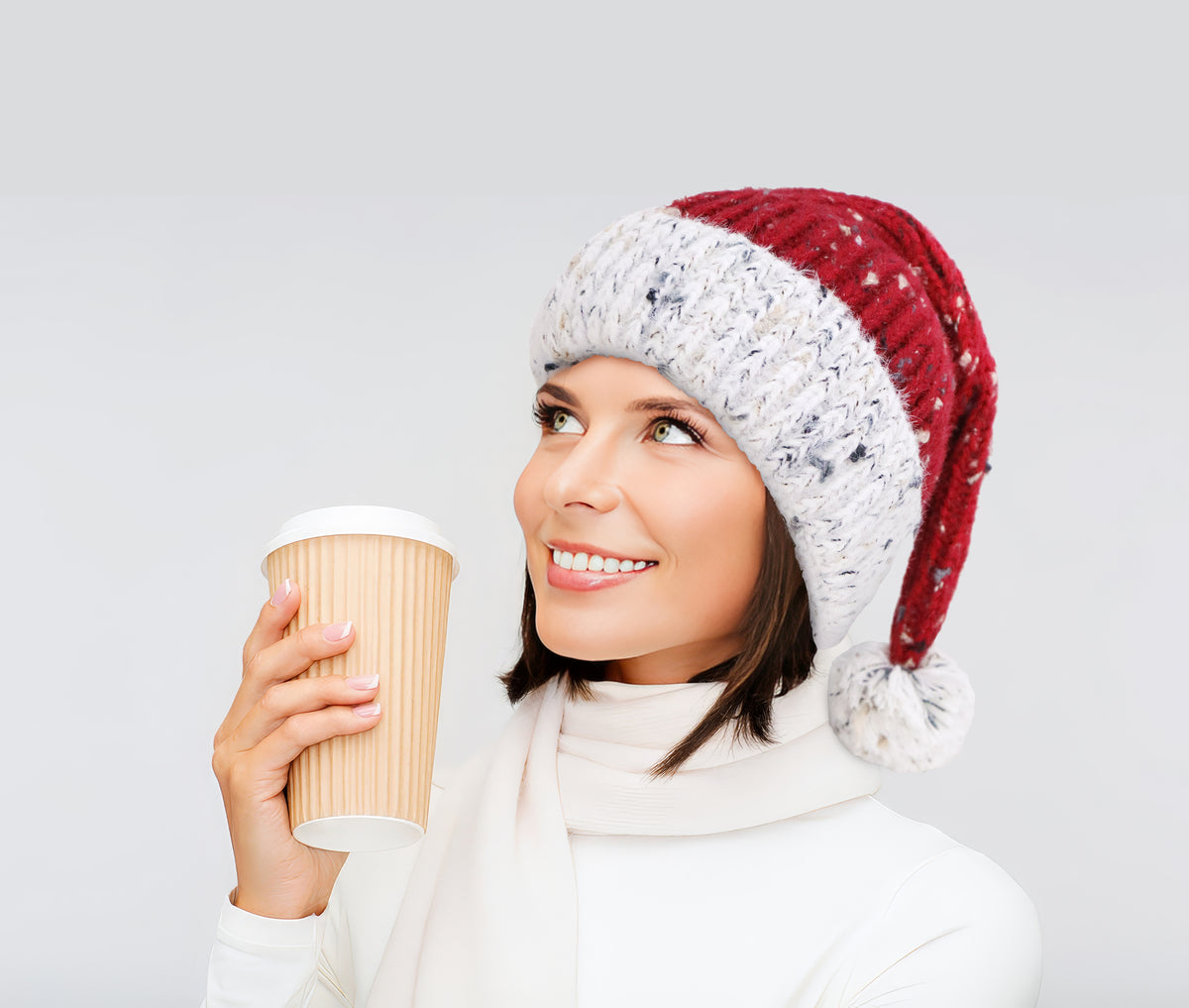 Santa Confetti Stocking Cap - Red