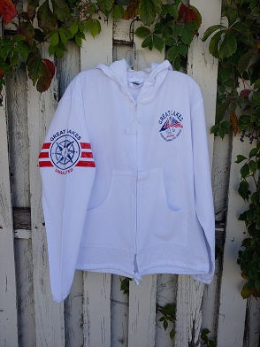 Great Lakes Regatta Flags White Hoodie