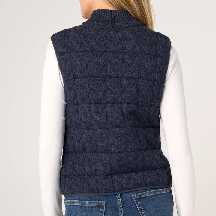 Sleeveless Reversible Zip Front Quilted Sweater Vest