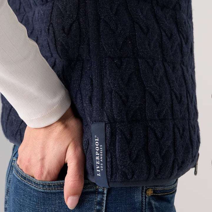 Sleeveless Reversible Zip Front Quilted Sweater Vest