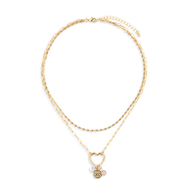 Love Necklace Jewelry Set - Gold