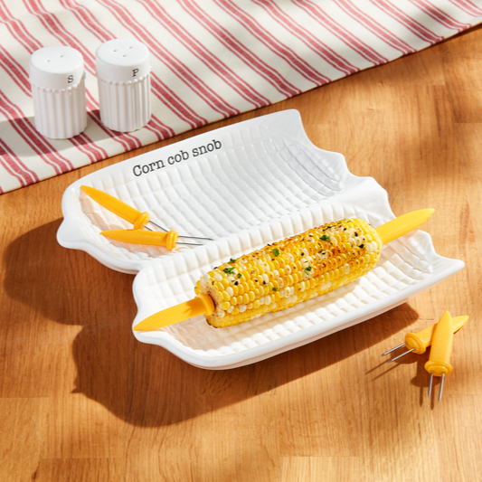 Ceramic Corn Platter Set