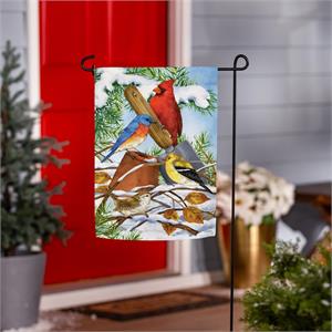 Winter Gardeners Suede Garden Flag
