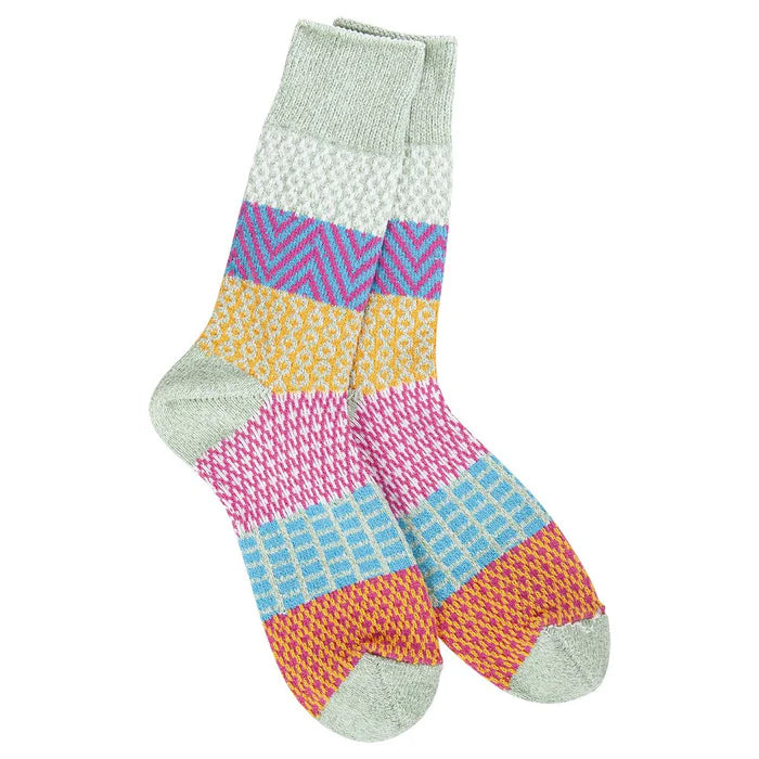 Sage Weekend Gallery Crew Socks