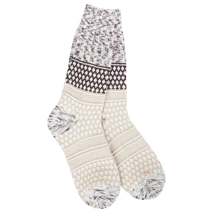 Cookie Dough Multi Gallery Textured Crew Weekend Socks