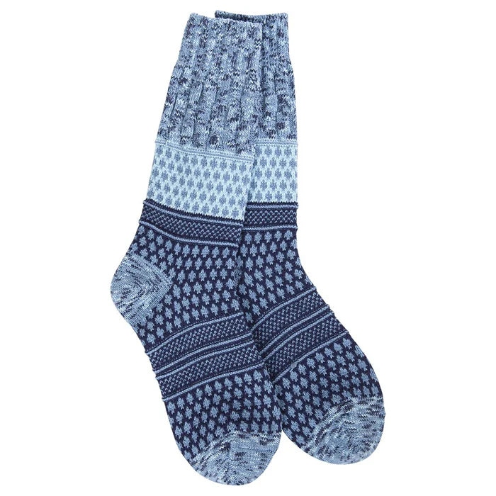 Peacoat Multi Gallery Textured Crew Weekend Collection Socks
