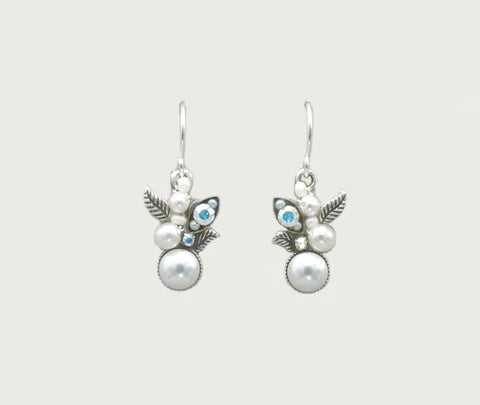 Flora Glass Pearls Earring- Lg
