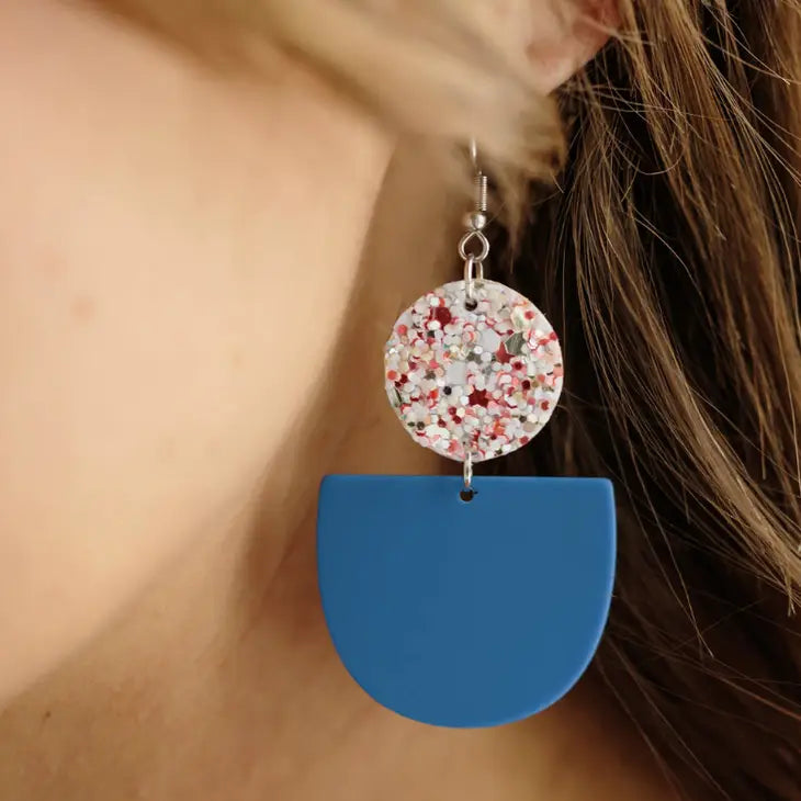 Blue Independence Earring