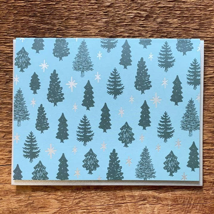Pine Trees Blank Card