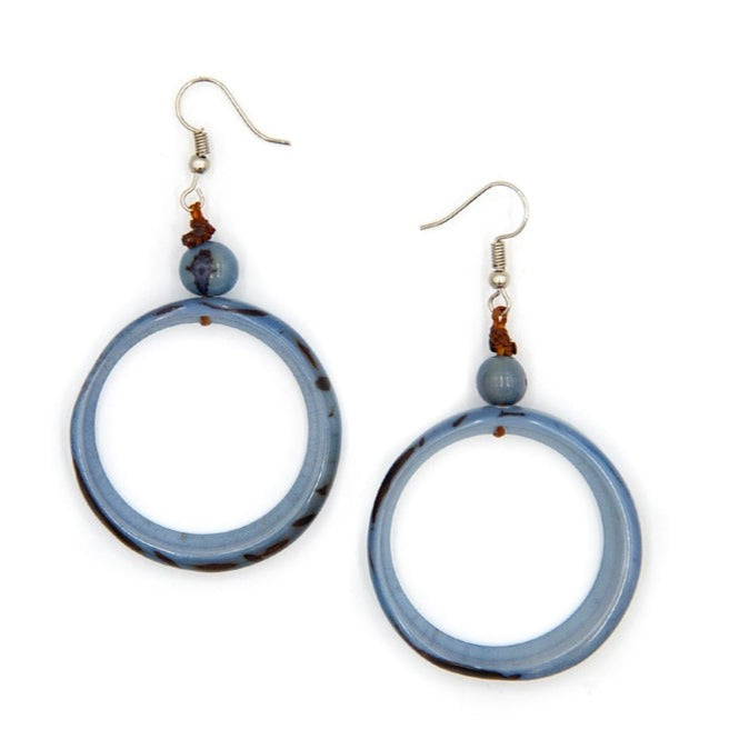 Tagua Ring Of Life Earrings