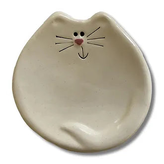 Handmade Ceramic Cat Trinket Dish