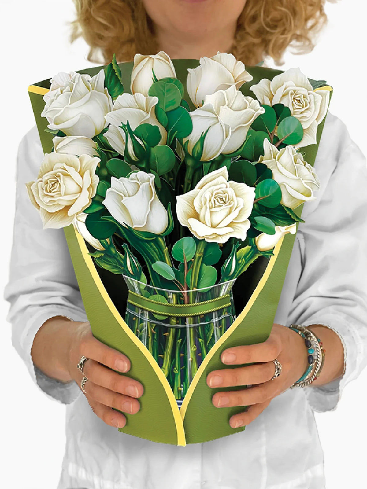 Fresh Cut Paper Standing Flowers Card