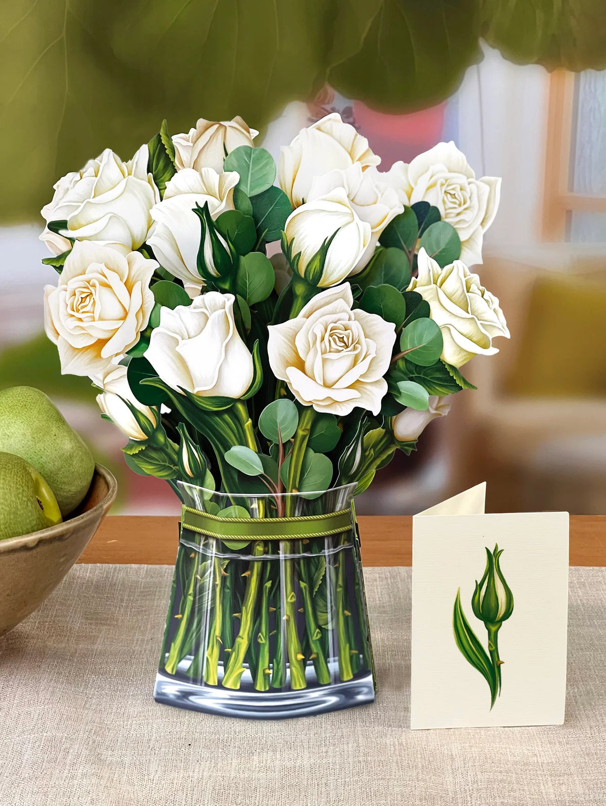 Fresh Cut Paper Standing Flowers Card