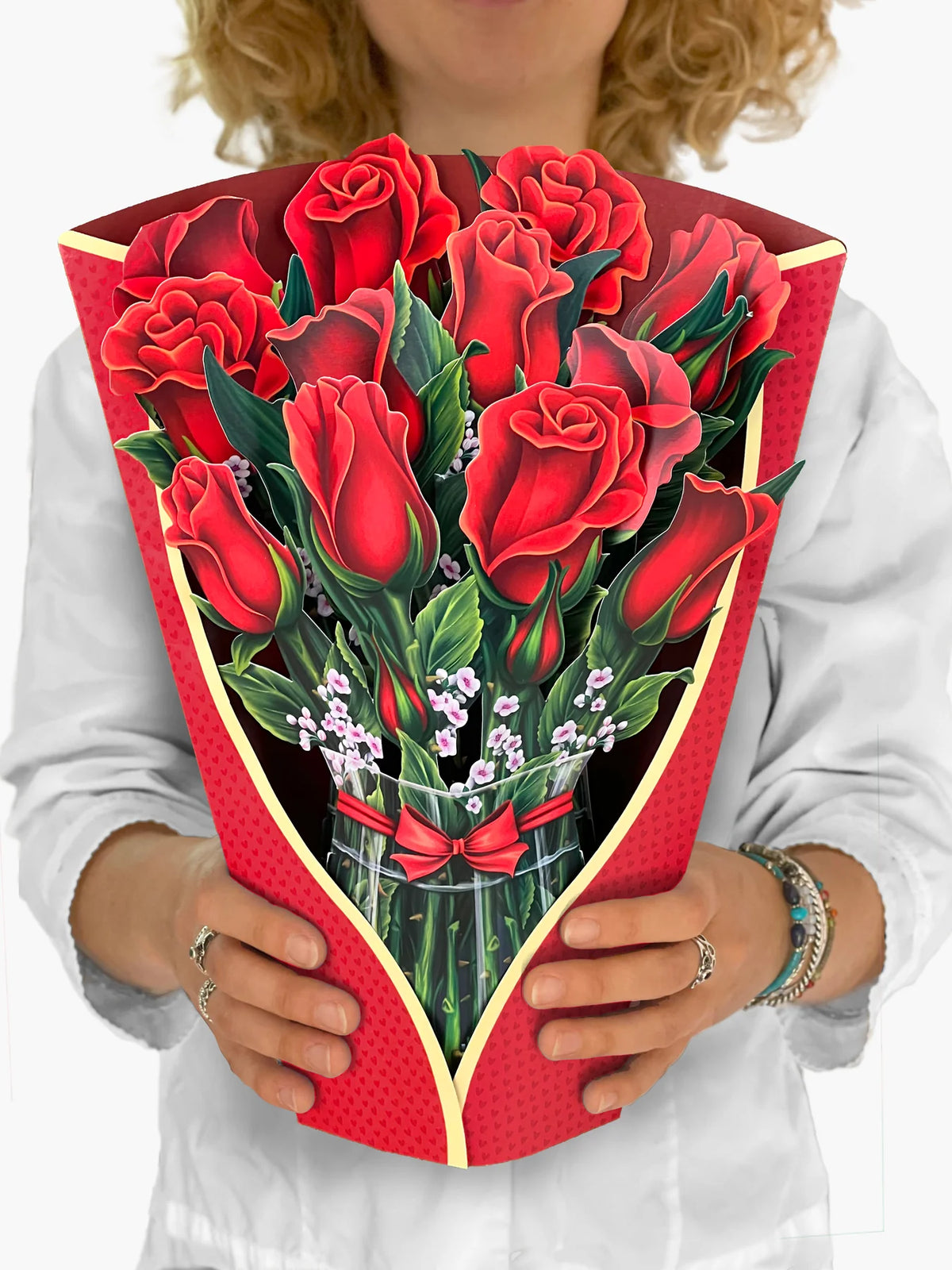 Fresh Cut Paper Standing Flowers Card