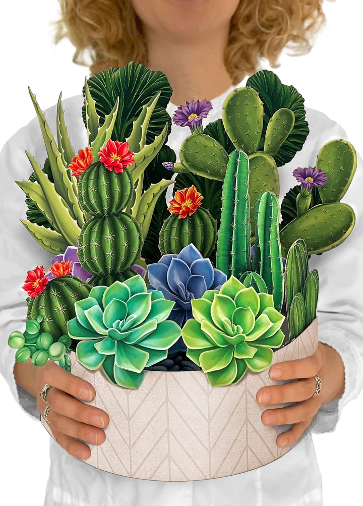 Fresh Cut Paper Standing Flowers Card