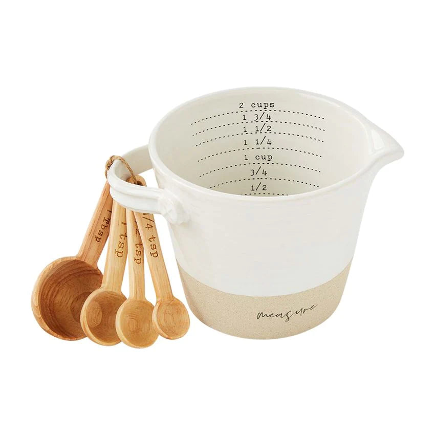 Stoneware Measuring Cup &amp; Spoon Set