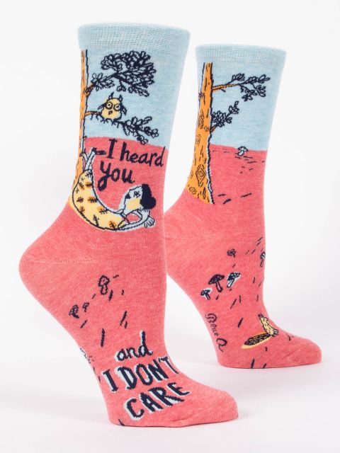 I Heard You Don&#39;t Care Women&#39;s Socks