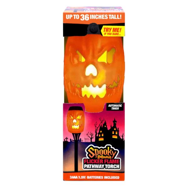 36&quot;Spooky Battery Halloween Flicker Flame Pathway Torch