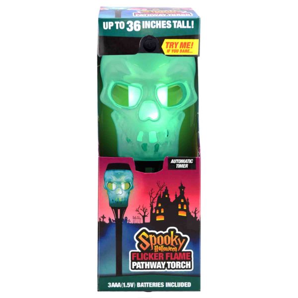 36&quot;Spooky Battery Halloween Flicker Flame Pathway Torch