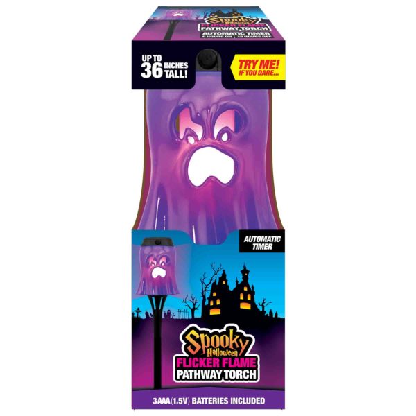 36&quot;Spooky Battery Halloween Flicker Flame Pathway Torch